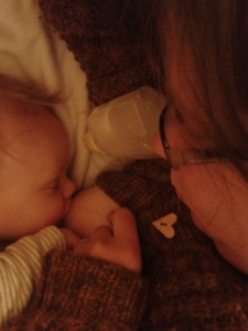 Feeding babi bach with breastmilk, formula and lots of love